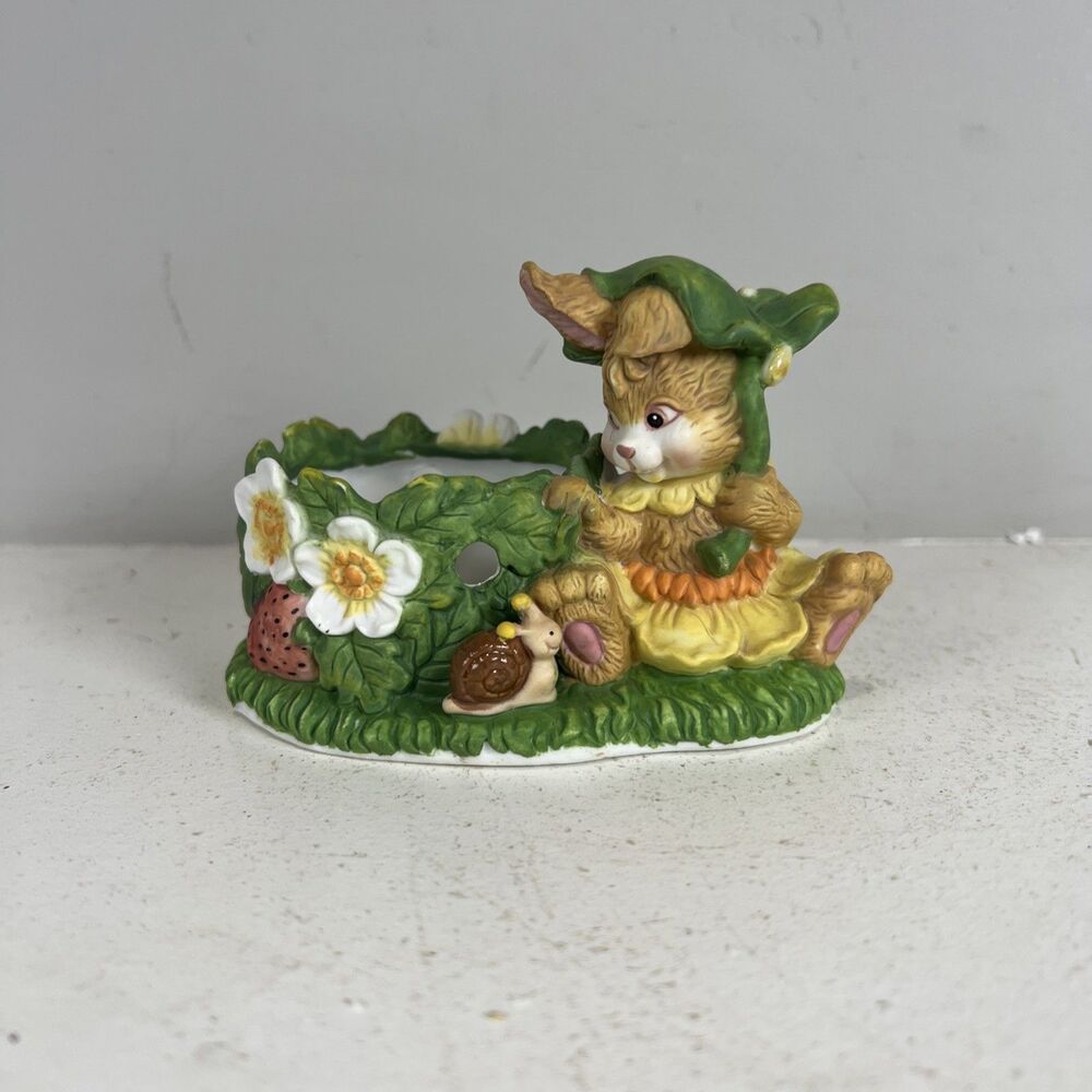 Vintage Rabbit Spring Easter Votive Candle Holder